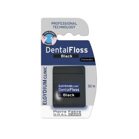 ELGYDIUM Dental Floss Black Κηρωμενο Με Χλωρεξιδινη 50m