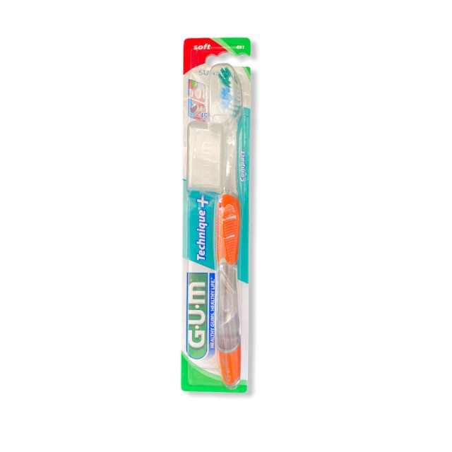 GUM 491 Technique Compact Soft Οδοντόβουρτσα Μαλκακή για προηγμένο βούρτσισμα