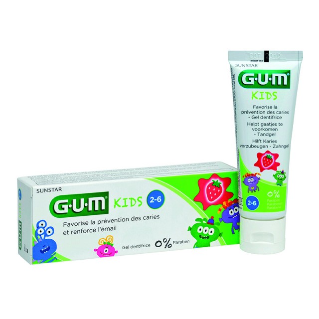 GUM Kids Toothpaste Παιδική Οδοντόκρεμα με Γεύση Φράουλα 2-6 Eτών 50ml