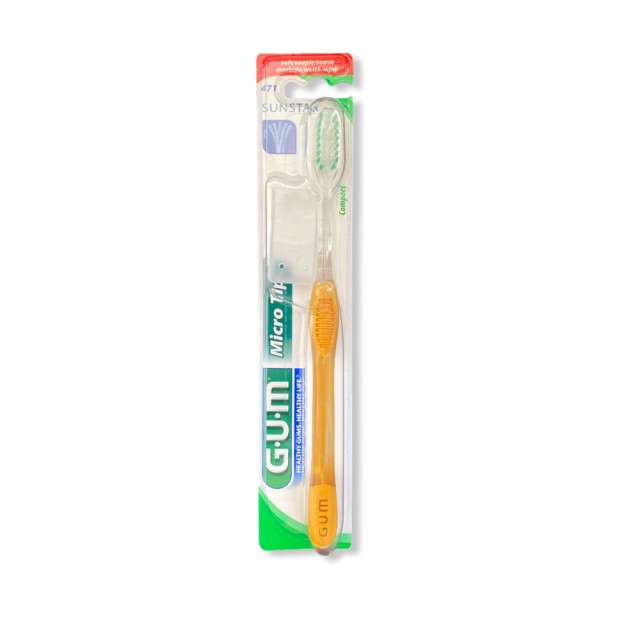 GUM 471 Micro Tip Compact Soft Οδοντόβουρτσα Μαλακή