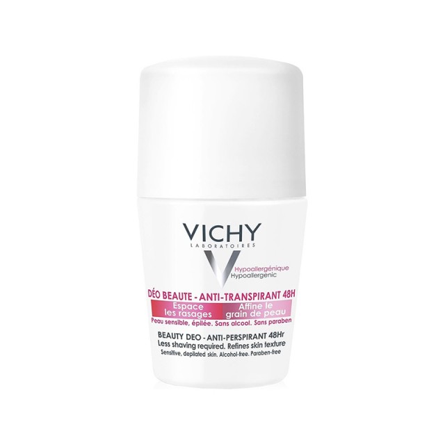 VICHY Deodorant Roll - On Ideal Finish Γυναικείο Αποσμητικό Για Ευαίσθητες Επιδερμίδες 48ώρες 50ml