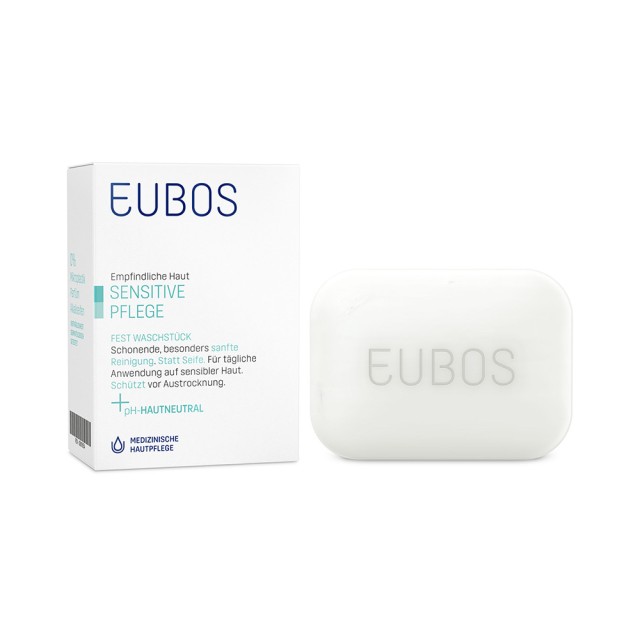EUBOS Solid Sensitive Care Bar Πλάκα Καθαρισμού Για Ευαίσθητο Δέρμα 125gr