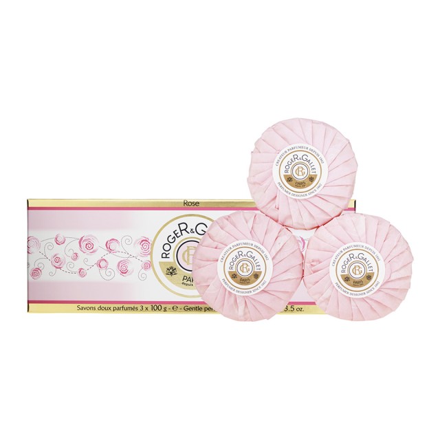 ROGER & GALLET Rose Relaxing Perfumed Soaps 3x100gr