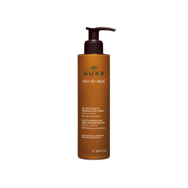 NUXE Reve de Miel Gel nettoyant et demaquillant - Cleansing and make-up remover Gel Καθαρισμού Προσώπου - Ντεμακιγιάζ 200ml