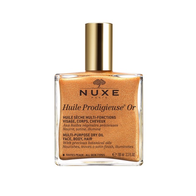 NUXE Huile Prodigieuse Or- Iridescent Dry oil Ξηρό Λάδι Ενυδάτωσης με Χρυσαφένια Λάμψη για Πρόσωπο, Σώμα & Μαλλιά 100 ml