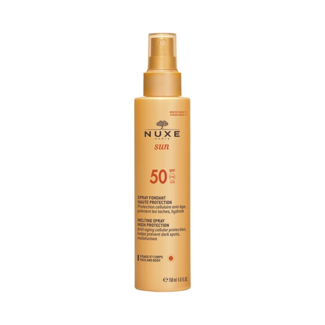 NUXE SUN Spray Αντηλιακό γαλάκτωμα spray για πρόσωπο & σώμα SPF50 RG VERSION 150ml