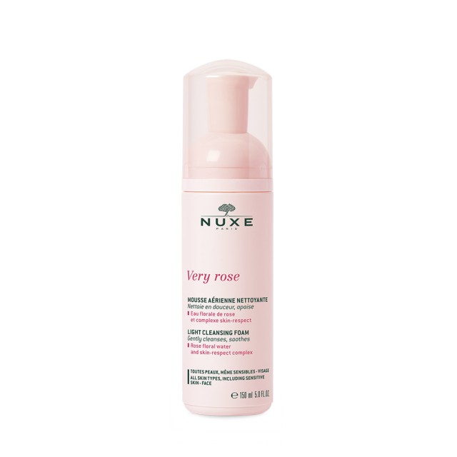 NUXE Very Rose Light Cleansing Foam Ελαφρύς Αφρός Καθαρισμού Προσώπου 150ml