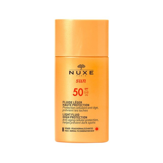 NUXE SUN Face cream -sunscreen Αντηλιακή Αντιγηραντική Κρέμα Προσώπου Κατά των Κηλίδων για Κανονικές-Μικτές Επιδερμίδες SPF50 50ml