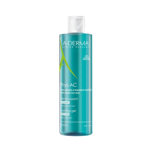 A-DERMA Phys-AC Purifying Foaming Gel Καθαρισμού για Δέρμα με Τάση Ακμής 400ml 400ml