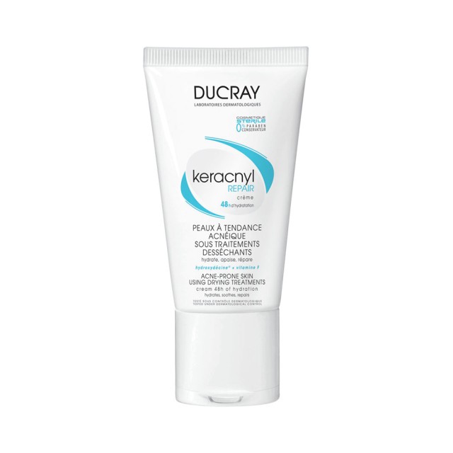 DUCRAY Keracnyl Repair Cream Καταπραϋντική Ενυδατική Κρέμα Προσώπου Για Την Ακνεϊκή Επιδερμίδα 50ml