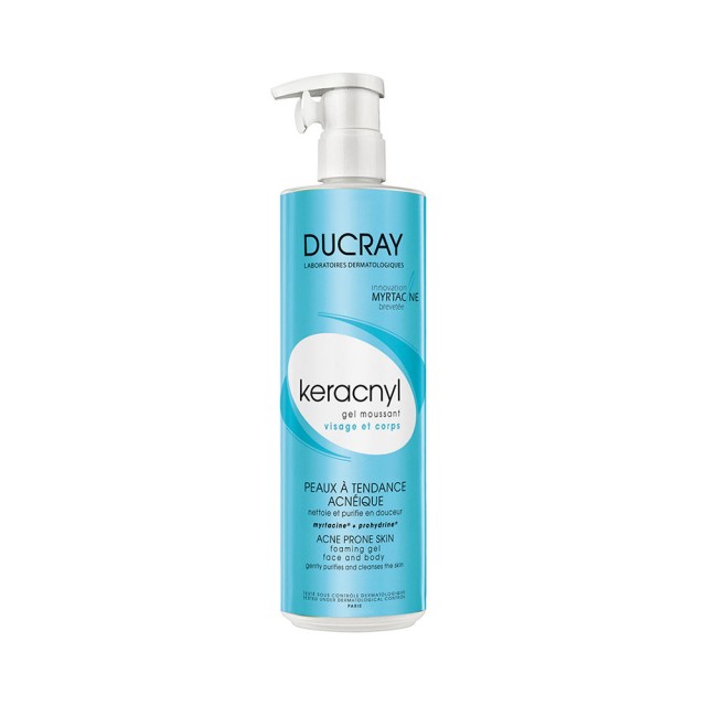 DUCRAY Keracnyl Foaming Gel Καθαρισμού για Λιπαρό Δέρμα με Ατέλειες 400ml