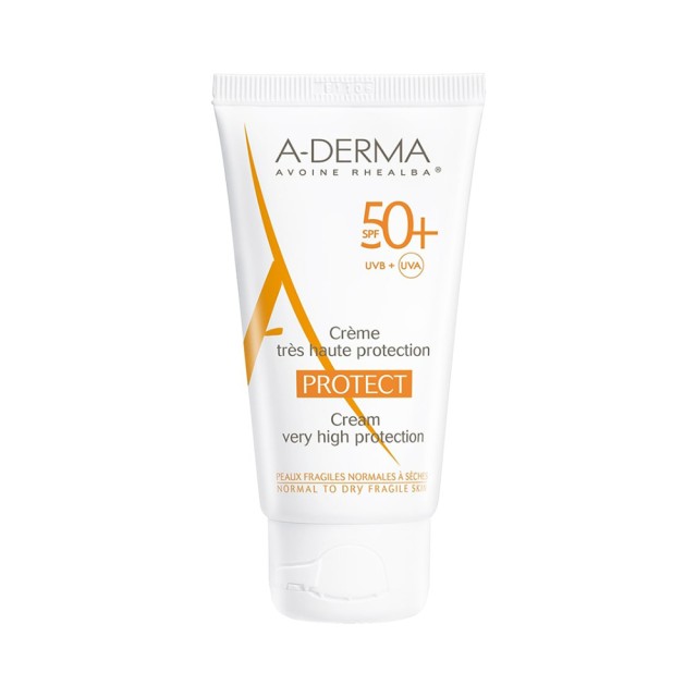 A-DERMA Cream Protect SPF50 Αντηλιακή Κρέμα Προσώπου Πολύ Υψηλής Προστασίας 40ml