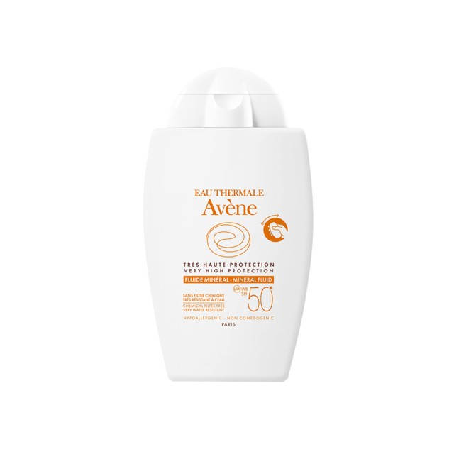 AVENE Fluide Mineral SPF 50+ Αδιάβροχη Αντηλιακή Κρέμα Προσώπου 40ml