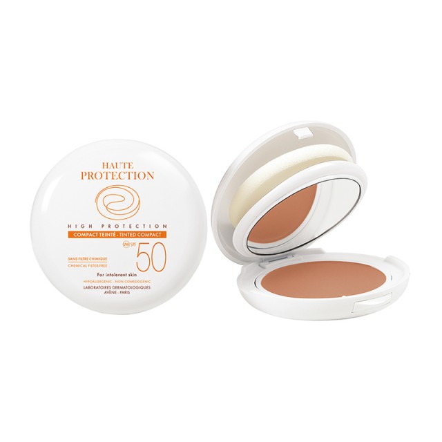 AVENE High Protection Compact Tint Dore SPF50 Αντηλιακό Compact Make-Up με 100% φυσικά φίλτρα για Σκουρόχρωμη Επιδερμίδα 10gr
