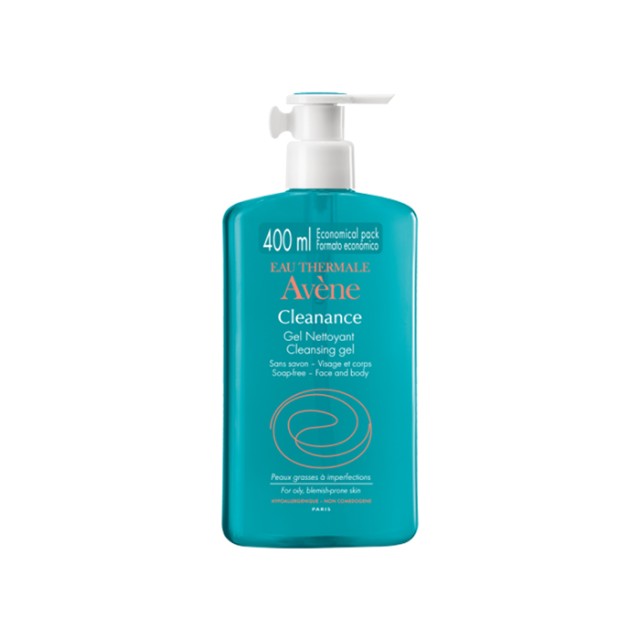 AVENE Cleanance Cleansing Gel Καθαρισμού Προσώπου & Σώματος για Λιπαρά / με Ατέλειες Δέρματα 400ml