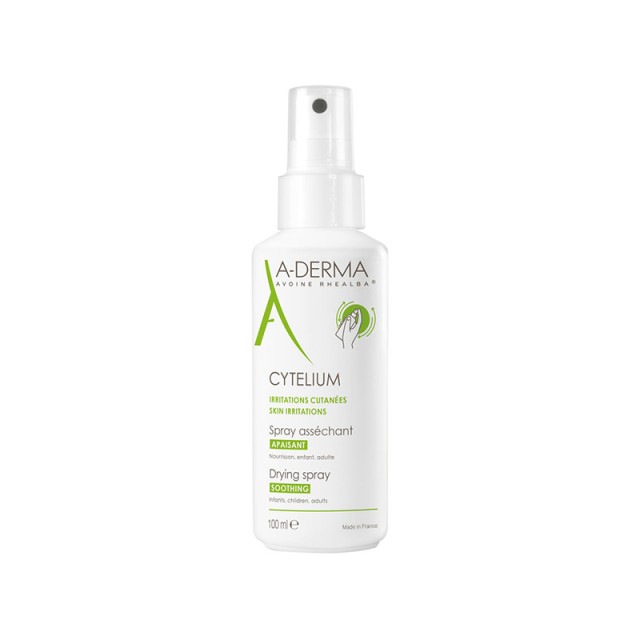 A-DERMA Cytelium Drying Καταπραϋντικό Σπρέι για την ερυθρότητα του Ερεθισμένου Δέρματος 100ml