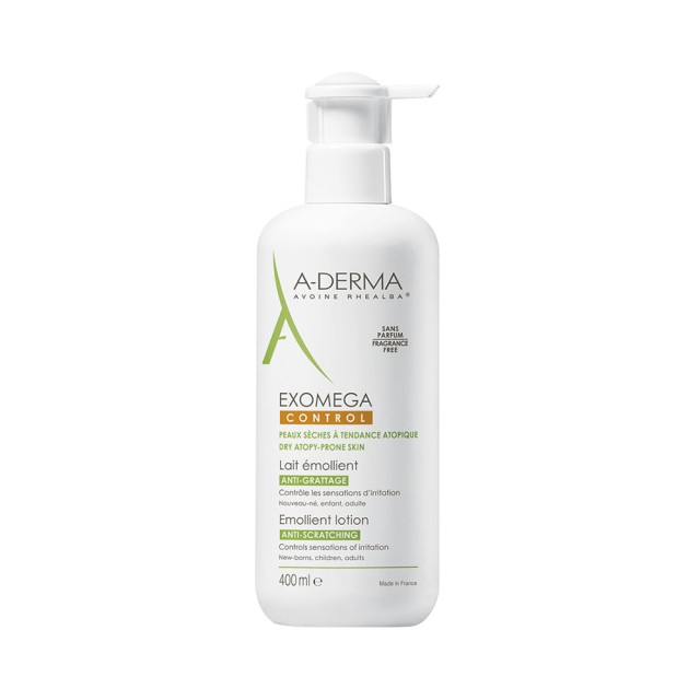 A-DERMA Exomega Control Lait Emollient Γαλάκτωμα για το Ατοπικό πολύ Ξηρό Δέρμα με Αίσθημα του Κνησμού 400ml