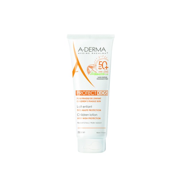 A-DERMA Protect Sunscreen Baby Emulsion SPF 50+ Αντηλιακό Παιδικό Γαλάκτωμα 250ml