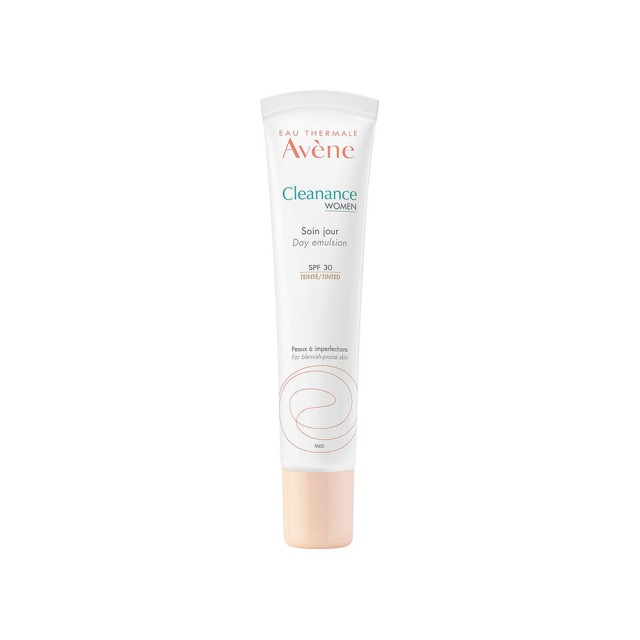 AVENE Cleanance Women Tinted Day Emulsion SPF30 Ενυδατική Κρέμα Προσώπου Ημέρας με Nude Απόχρωση για Ακνεϊκές Επιδερμίδες 40ml