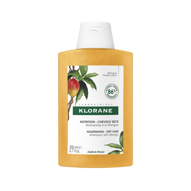 KLORANE Mangue Σαμπουάν για Αναδόμηση/Θρέψη για Ξηρά Μαλλιά με Βούτυρο Μάνγκο 200ml