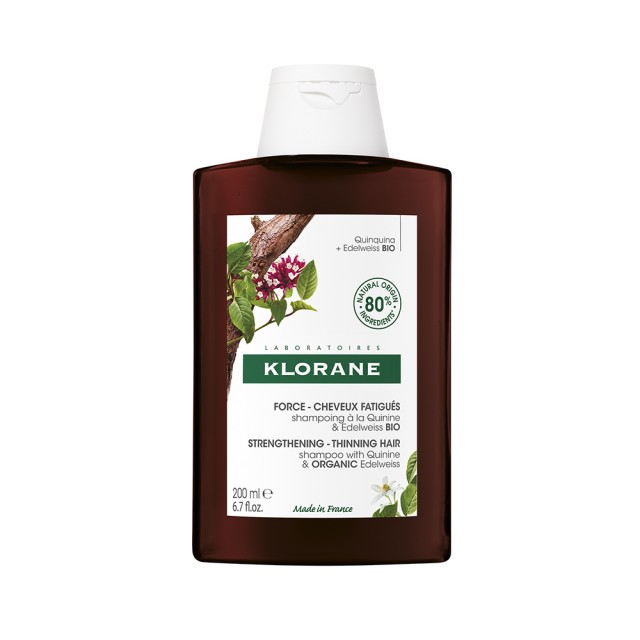 KLORANE Quinine Σαμπουάν Κατά της Τριχόπτωσης με Κινίνη & Εντελβάις 200ml