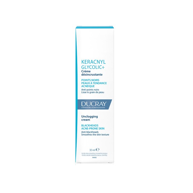 DUCRAY Keracnyl Glycolic+ Kρέμα Προσώπου για Δέρμα με τάση Ακμής 30ml