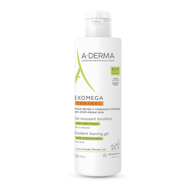 A-DERMA Exomega Control Cleansing Oil Μαλακτικό Έλαιο Καθαρισμού κατά του Αισθήματος Κνησμού 500ml
