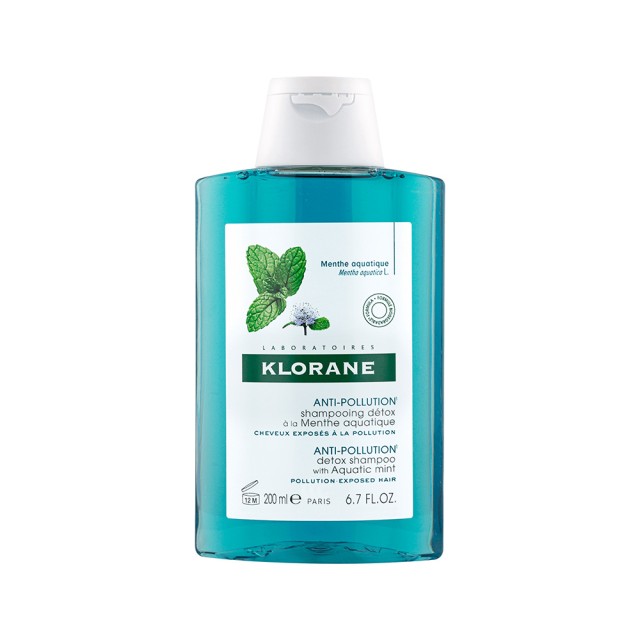 KLORANE Aquatic Mint Detoxification Shampoo Σαμπουάν Aποτοξίνωσης με Υδάτινη Μέντα BIO 200ml