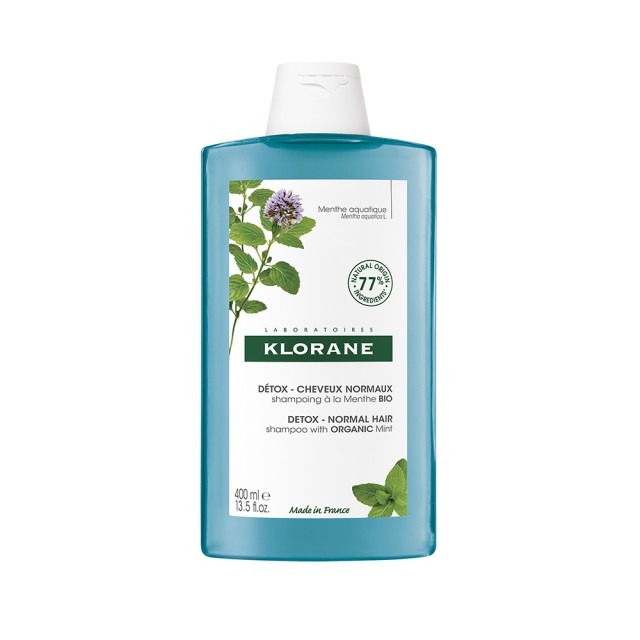 KLORANE Aquatic Mint Detoxification Shampoo Σαμπουάν Aποτοξίνωσης με Υδάτινη Μέντα BIO 400ml