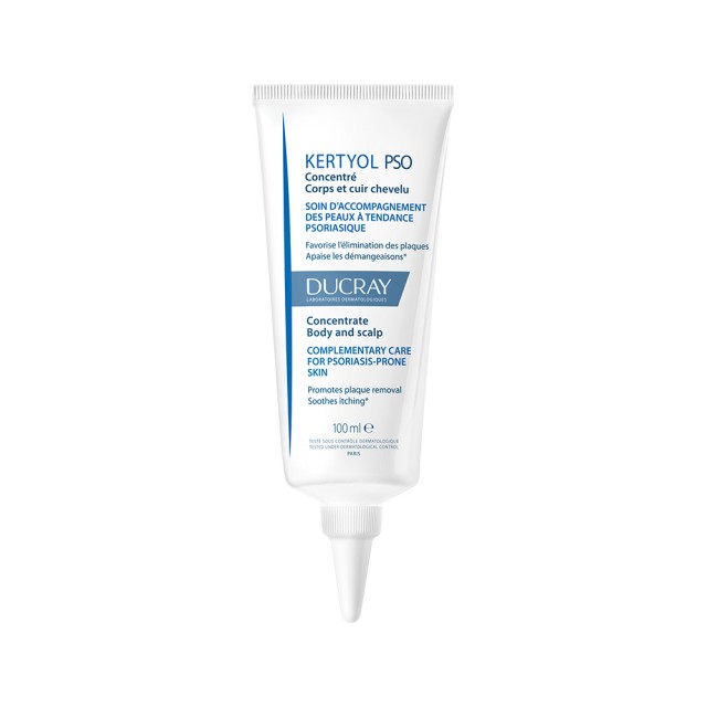 DUCRAY Kertyol P.S.O. Creme Συμπυκνωμένη Κρέμα Κατάλληλη για το Σώμα και το Τριχωτό της Κεφαλής για Δέρμα με Τάση Ψωρίασης 100ml