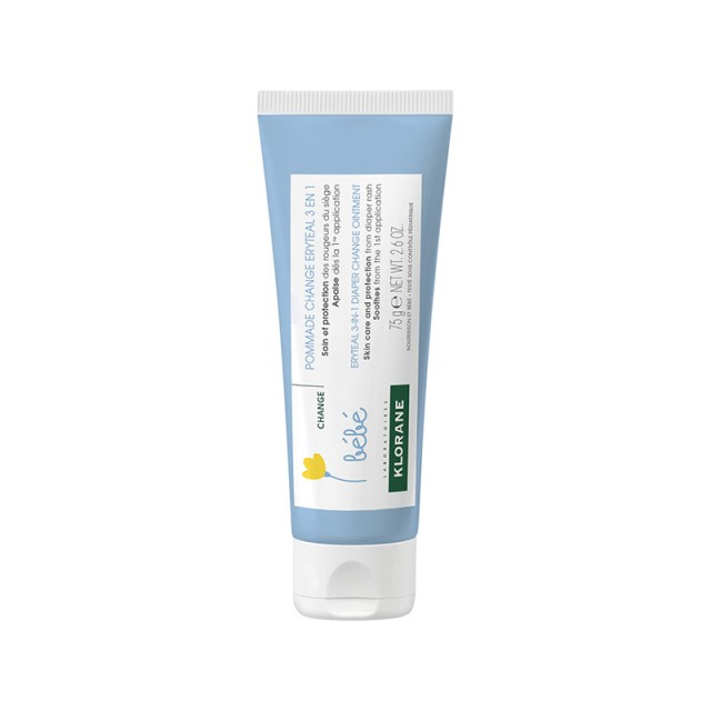 KLORANE Eryteal 3 in 1 Diaper Change Ointment Κρέμα Για Την Αλλαγή Πάνας Με Καλεντούλα 75gr