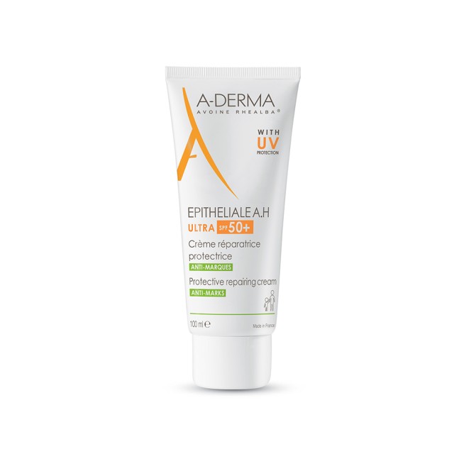 A-DERMA Epitheliale AH ULTRA SPF50 + Protective Repair Cream Προστατευτική Επανορθωτική Κρέμα κατα των Σημαδιών 100ml
