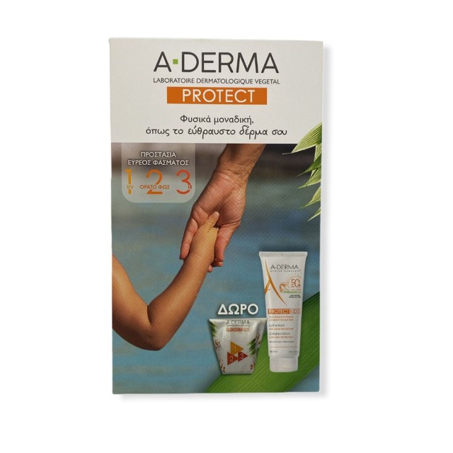 A-DERMA Promo Protect Lait Enfant Παιδικό Αντηλιακό Σετ Γαλάκτωμα Protect για Πρόσωπο & Σώμα SPF50 250ml & Δώρο Παιδικό Νεσεσέρ