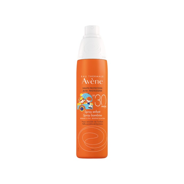 AVENE Sunscreen Αντηλιακό Παιδικό Σπρέι SPF 30 - Υψηλή Προστασία για Πρόσωπο & Σώμα 200ml