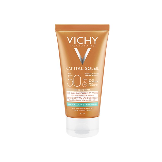 VICHY Capital Soleil Dry Touch Spf50 +Αντηλιακή Κρέμα με Χρώμα Ματ Αποτέλεσμα 50ml