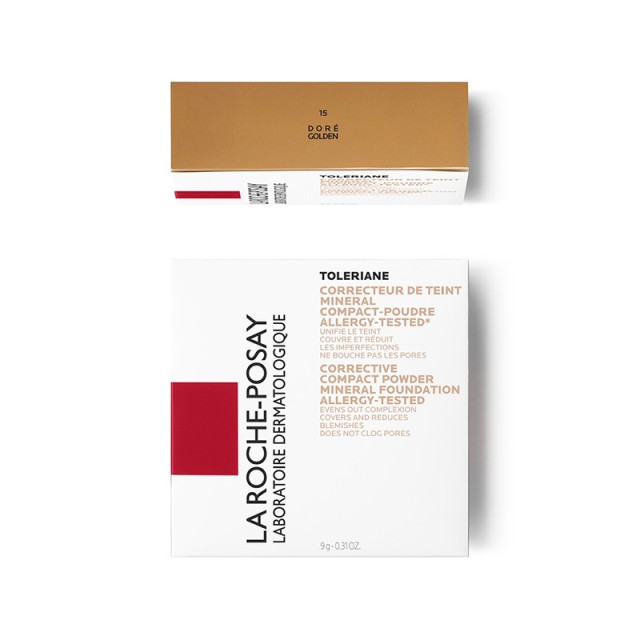 LA ROCHE POSAY Toleriane Teint Mineral Compact Powder SPF25 15 Golden Διορθωτικό make-up σε μορφή πούδρας 9.5gr