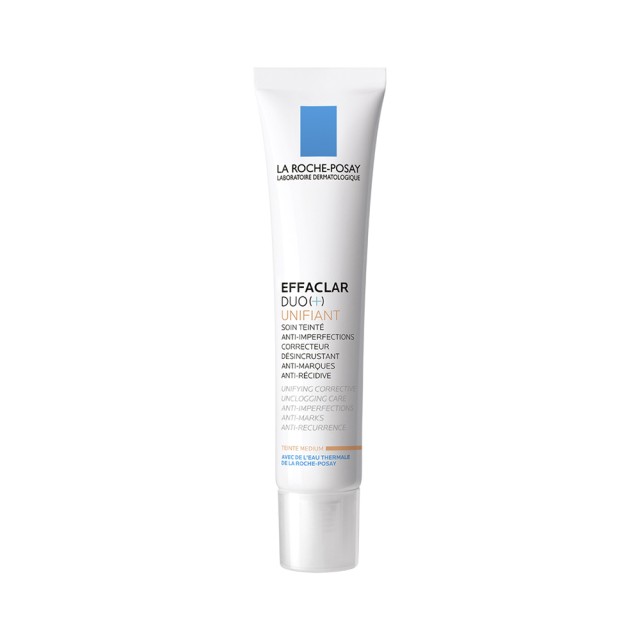 LA ROCHE POSAY Effaclar Duo + Unifying Medium Shade Επανορθωτική Κρέμα για την Ακνεϊκή Επιδερμίδα με Χρώμα 40ml