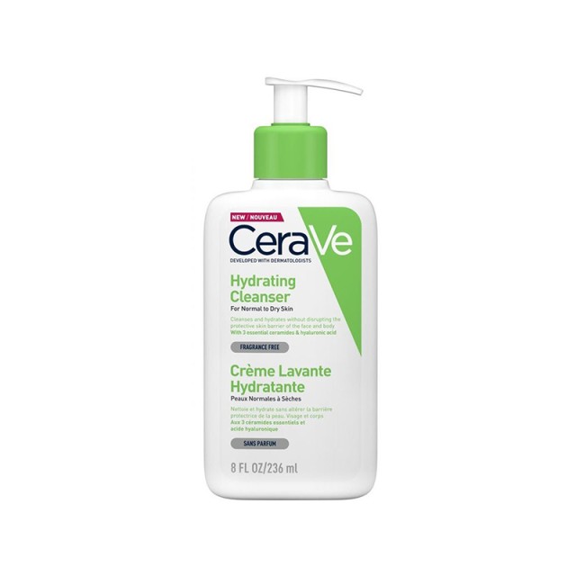 CERAVE Hydrating Cleanser Κρέμα Καθαρισμού για Κανονικές - Ξηρές Επιδερμίδες 236ml