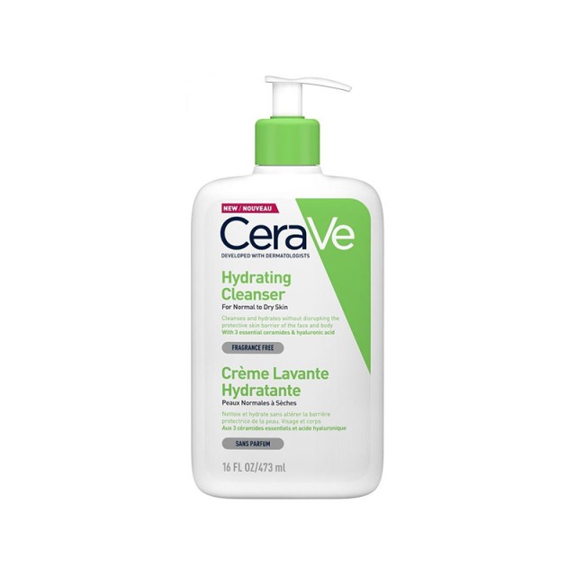 CERAVE Hydrating Cleanser Κρέμα Καθαρισμού για Κανονικές - Ξηρές Επιδερμίδες 473ml
