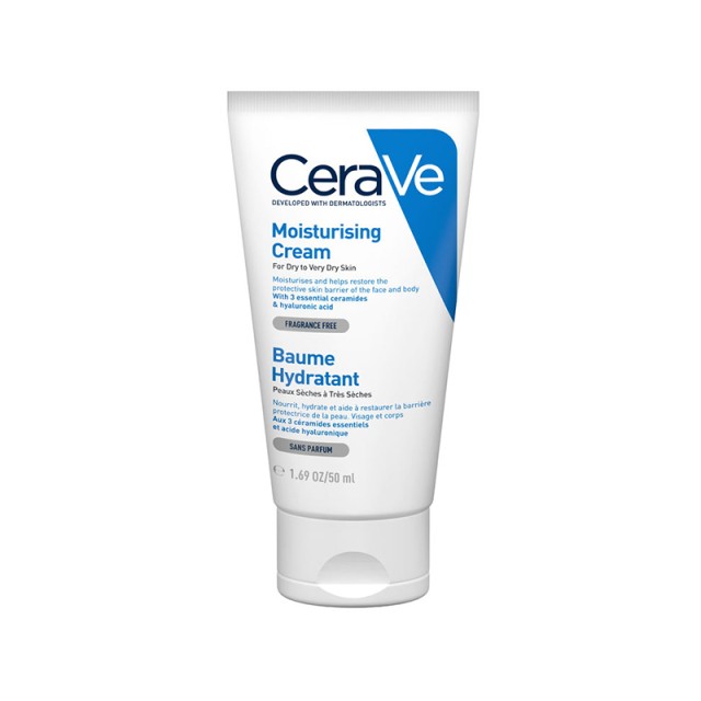 CERAVE Moisturizing Cream Ενυδατική Κρέμα Σώματος για Ξηρές Επιδερμίδες 50ml