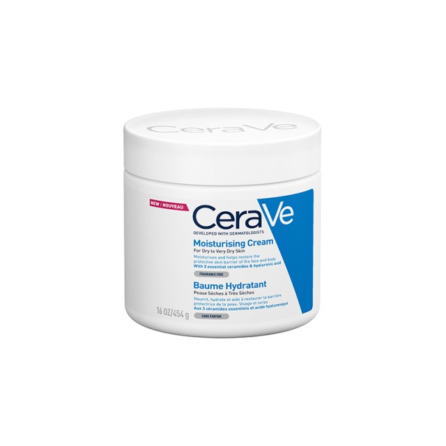 CERAVE Moisturizing Cream Ενυδατική Κρέμα Σώματος για Ξηρές Επιδερμίδες 454ml