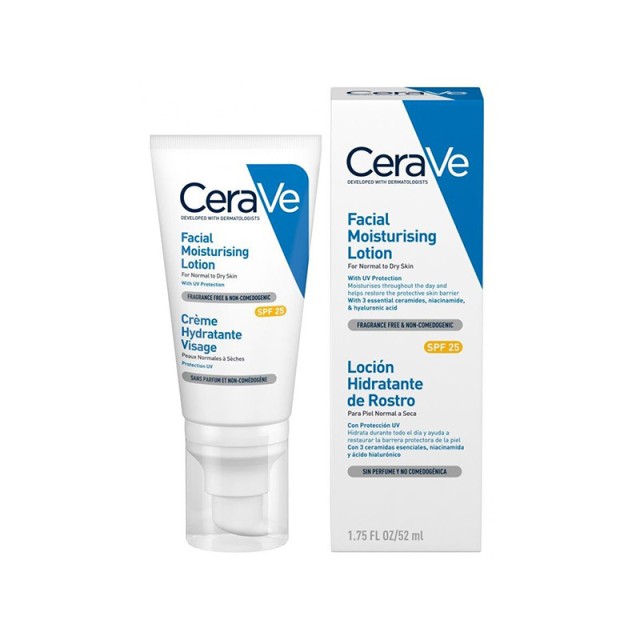 CERAVE Facial Moisturising Lotion Ενυδατική Κρέμα Προσώπου SPF30 για Κανονικές - Ξηρές Επιδερμίδες 52ml