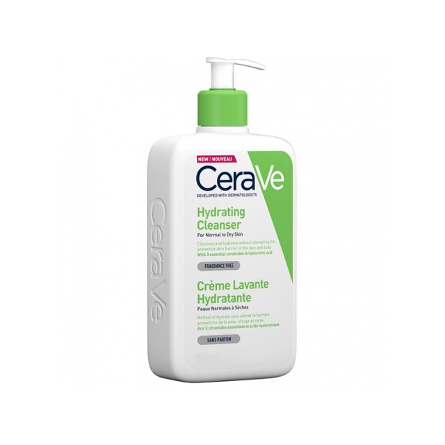 CERAVE Hydrating Cleanser Κρέμα Καθαρισμού Προσώπου & Σώματος για Κανονικές - Ξηρές Επιδερμίδες 1000ml
