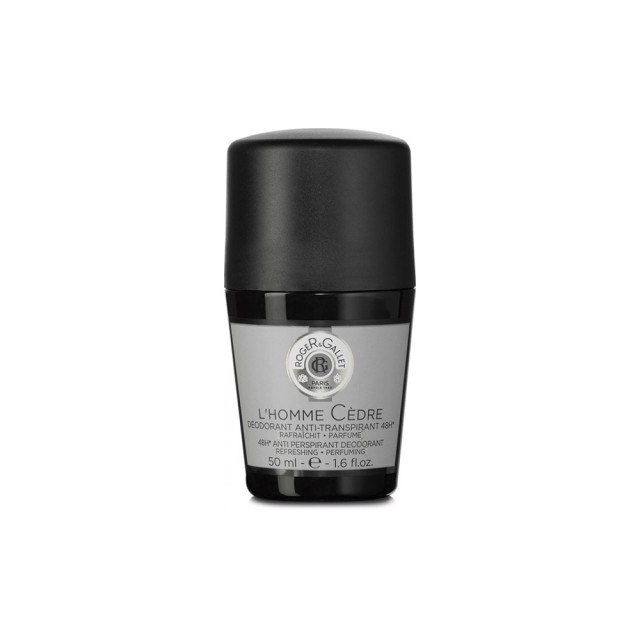 ROGER & GALLET LHomme Cedre 48H Anti Perspirant Deodorant Roll-On 50ml