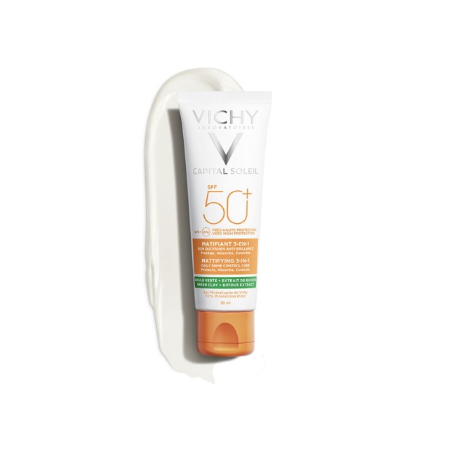 VICHY Capital Soleil Anti Acne Spf 50+ Αντηλιακή Προσώπου Κατά της Λιπαρότητας 50ml