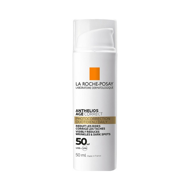 LA ROCHE POSAY Anthelios Age Correct Phytocorrection Daily Light Cream Αντηλιακή Αντιγηραντική Κρέμα Προσώπου SPF50 50ml