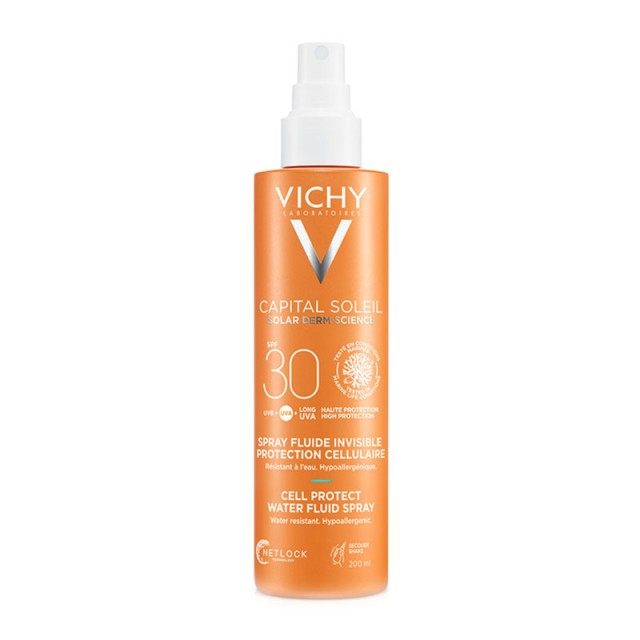 VICHY Capital Soleil Cell Protect Spray Spf30 Αντηλιακό Γαλάκτωμα για Πρόσωπο & Σώμα 200ml