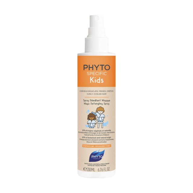 PHYTO PHYTOSPECIFIC Kids - Μαγικό σπρέι που ξεμπλέκει τα μαλλιά Σπαστά, σγουρά μαλλιά  200ml