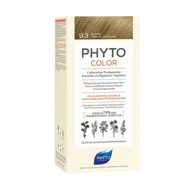 PHYTO Phytocolor 9.3 Ξανθό Πολύ Ανοιχτό Χρυσό