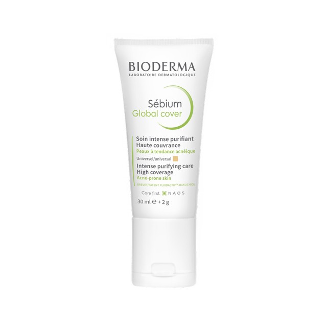 BIODERMA Sebium Global Cover Kρέμα Περιποίησης Υψηλής Κάλυψης με Χρώμα 30ml